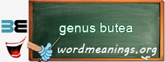 WordMeaning blackboard for genus butea